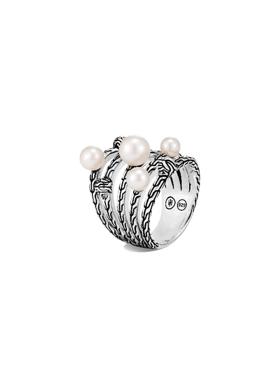 Shop John Hardy 'classic Chain' Freshwater Pearl Sterling Silver Ring