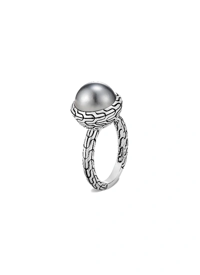 Shop John Hardy Classic Chain' Tahitian Pearl Sterling Silver Ring