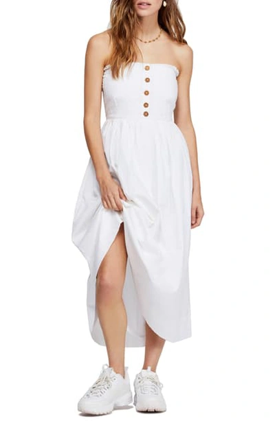 Shop Free People Lilah Strapless Midi Dress In White