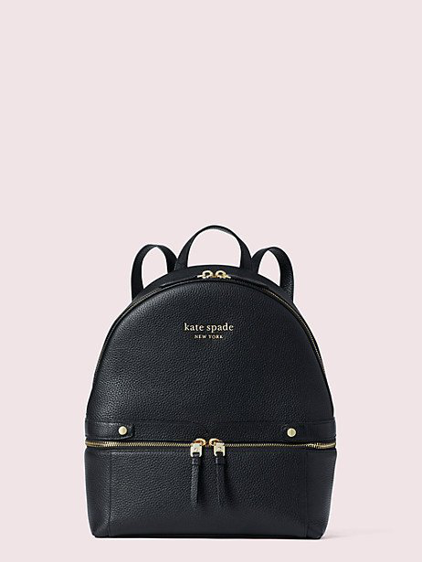 kate spade black backpack leather