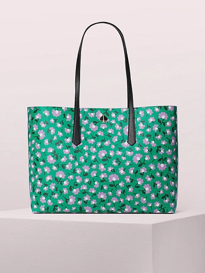 Shop Kate Spade Molly Party Floral Large Tote In Green Multi