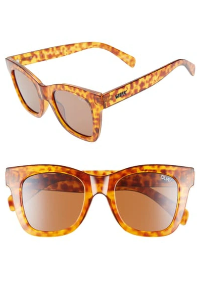 Shop Quay After Hours 50mm Square Sunglasses In Orange Tort / Brown