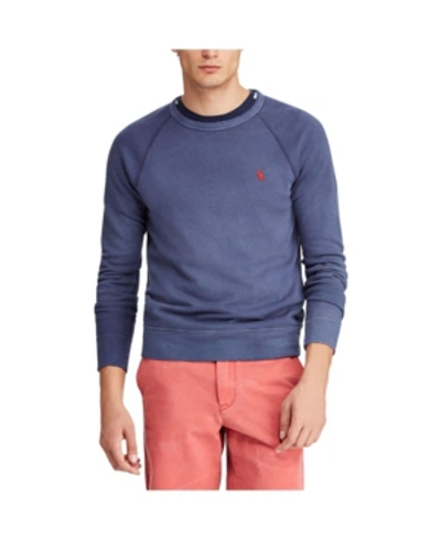 Shop Polo Ralph Lauren Men's Cotton Spa Terry Sweatshirt In Cruise Navy