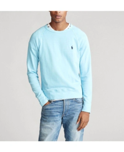 Shop Polo Ralph Lauren Men's Cotton Spa Terry Sweatshirt In Neptune