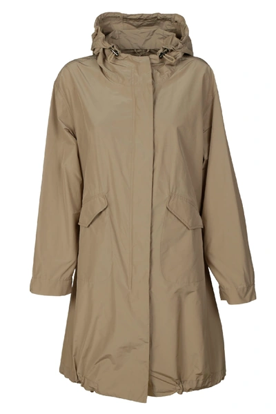 Shop Brunello Cucinelli Hooded Long Parka In Beige