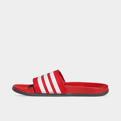 Shop Adidas Originals Adidas Men's Essentials Adilette Comfort Slide Sandals In Red