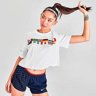 Shop Nike Women's Sportswear Flag Crop Top In White