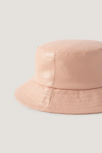 Shop Na-kd Faux Leather Bucket Hat - Pink