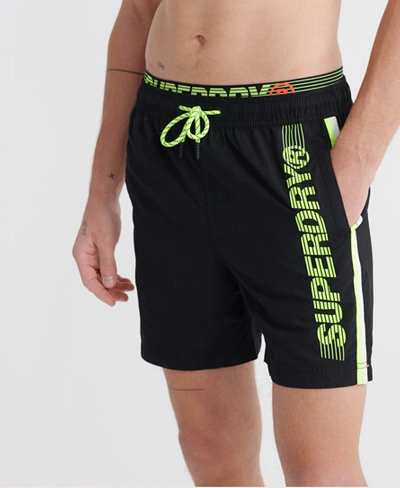 Shop Superdry Men's State Volley Swim Shorts Black