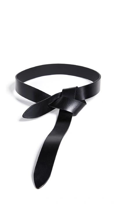 Shop Isabel Marant Lecce Leather Belt In Black