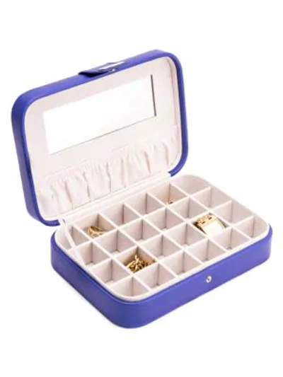 Shop Bey-berk 24-section Jewelry Case In Blue