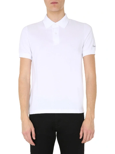 Shop Raf Simons Slim Fit Polo In White