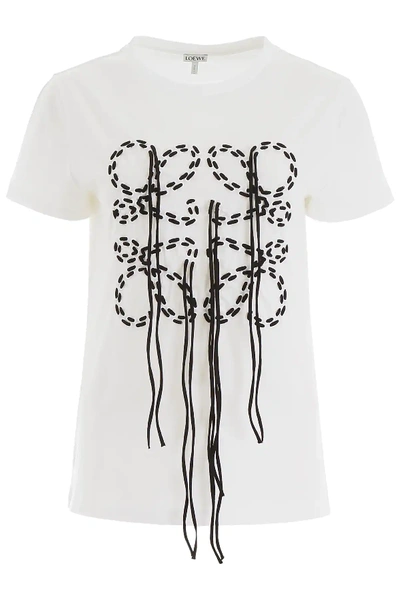Shop Loewe Anagram Stitch T-shirt In White