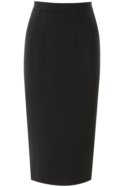 Dolce & Gabbana Wool-blend Pencil Skirt In Black