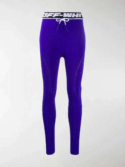 Shop Off-white Active Seamless Leggings In Blue