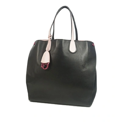 Pre-owned Dior Leather Addict Tote In Black