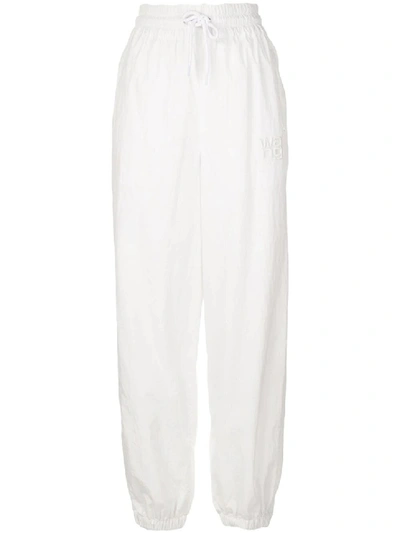 Shop Alexander Wang T White Jogger Track Pants