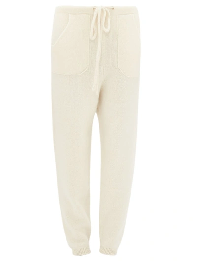 Shop The Elder Statesman Patch-pocket Cashmere Track Pants In White