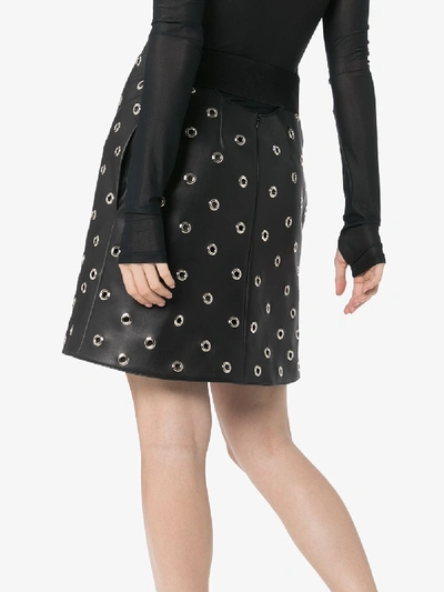 Shop We11 Done Eyelet Faux Leather Skirt In Black