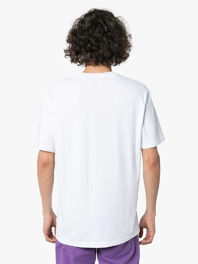 Shop Sunflower Mens White Logo Print Cotton T-shirt