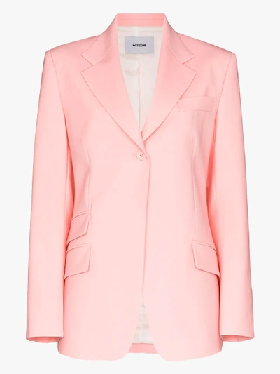 Shop We11 Done We11done Single-breasted Blazer In Pink