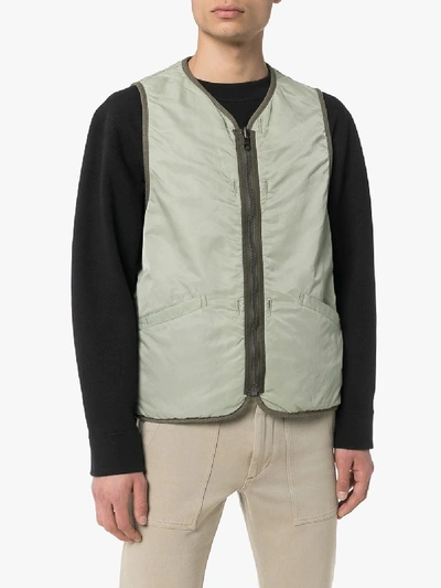 Shop Visvim Iris Reversible Vest In Green