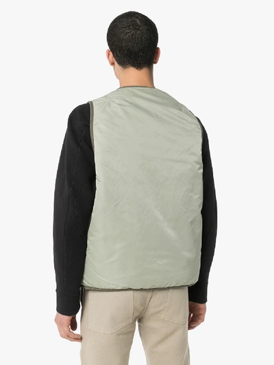 Shop Visvim Iris Reversible Vest In Green