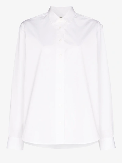 Shop Totême Capri Cotton Shirt In White