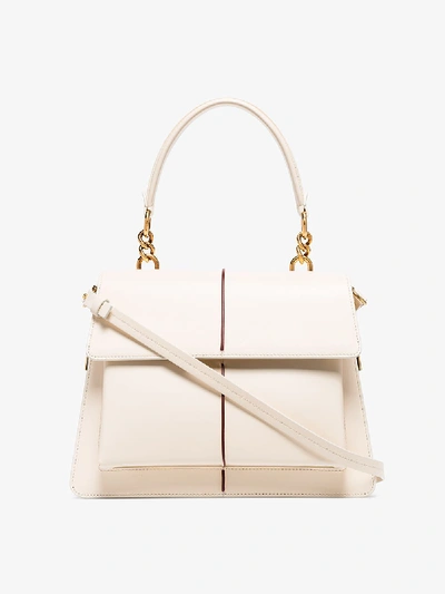 Shop Marni White Attaché Tote Bag