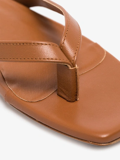 Shop Gia Couture X Pernille Teisbaek Brown Perni 01 Leather Sandals