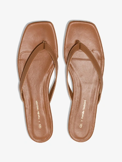 Shop Gia Couture X Pernille Teisbaek Brown Perni 01 Leather Sandals