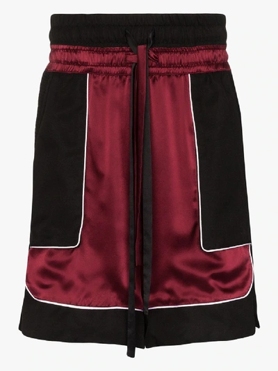 Shop Nahmias Courtside Two Tone Track Shorts In Black