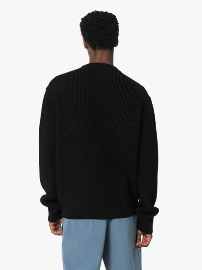 Shop Bottega Veneta Chunky Rib Knit Sweater In Black