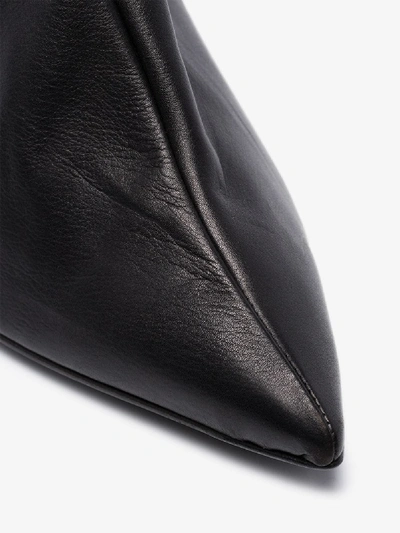 Shop Acne Studios Beau 70 Pointed Toe Leather Boots - Women's - Leather In Black