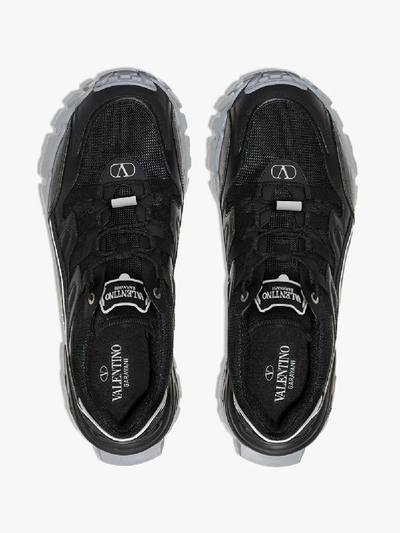 Shop Valentino Black Climber Sneakers