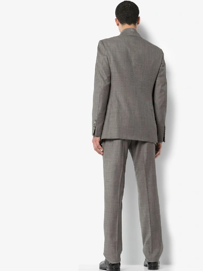 Shop Tom Ford Single-breasted Two-piece Wool Suit In Grey