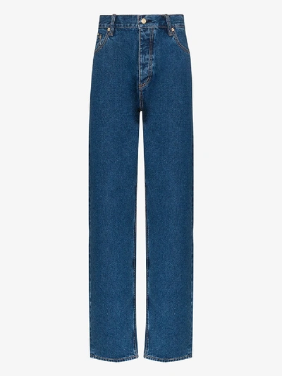 Shop Eytys Benz Stone Wide Leg Jeans In Blue