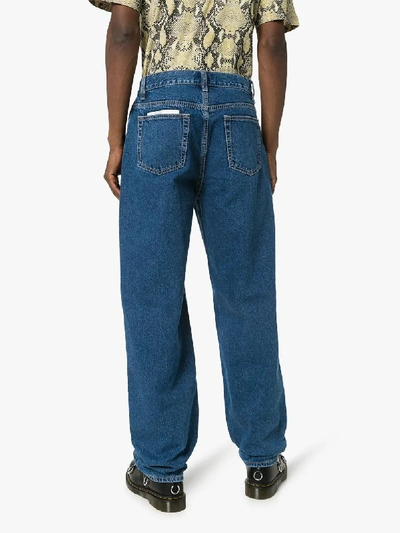 Shop Eytys Benz Stone Wide Leg Jeans In Blue