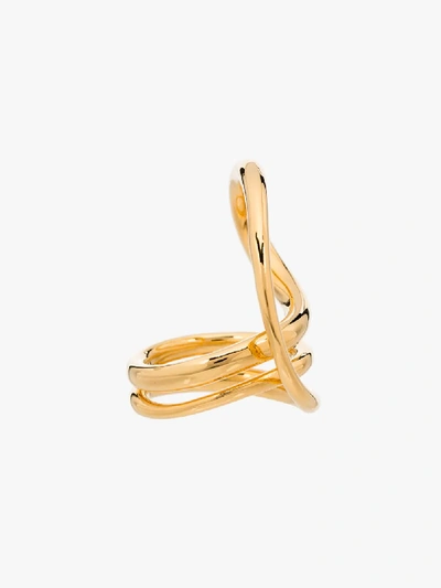 Shop Charlotte Chesnais Gold Vermeil Round Trip Ring In Yellow Vermeil