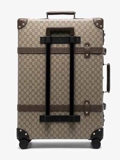 Shop Gucci 'globe-trotter' Koffer Mit Gg In Brown
