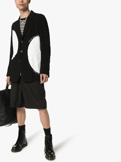 Shop Yohji Yamamoto Sakko In Colour-block-optik In Black
