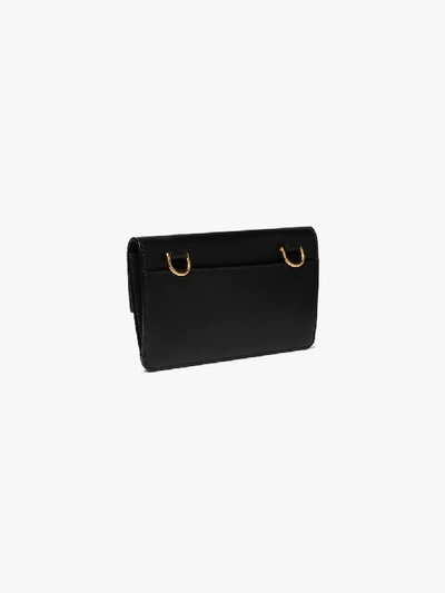 Shop Fendi Womens Black Baguette Leather Mini Bag