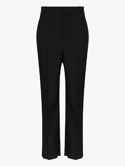 Shop Balenciaga Black Straight-leg Uniform Trousers