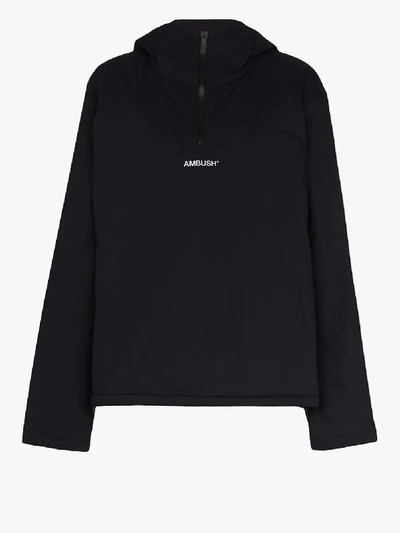 Shop Ambush Half-zip Padded Anorak In Black