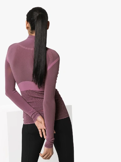 Shop Ambush Turtleneck Seamless Knit Top In Pink