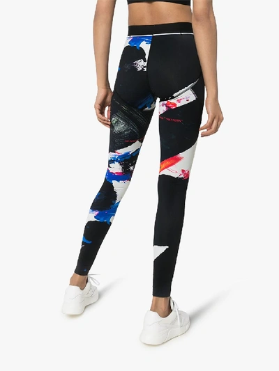 Shop Off-white Active Graphic Print Leggings In Black