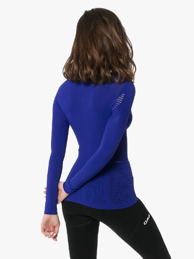 Shop Off-white Active Seamless Top In Blue