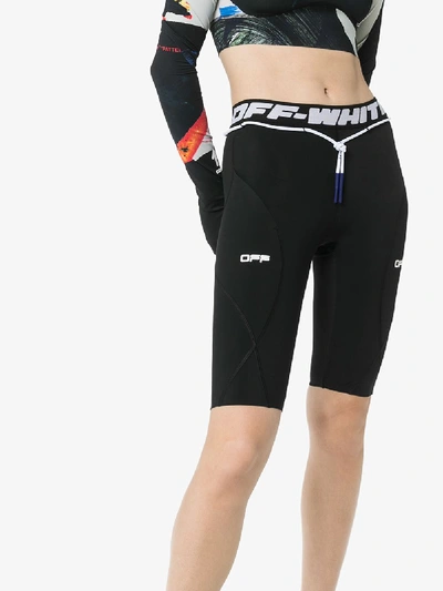 Shop Off-white Active Logo Cycling Shorts In Black