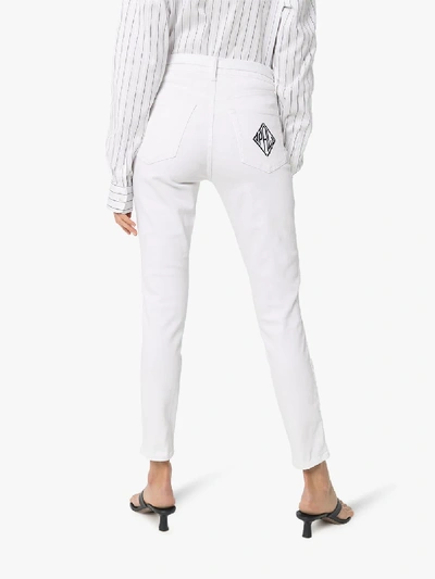 Shop Polo Ralph Lauren Taillenjeans Mit Gürtel In Weiss