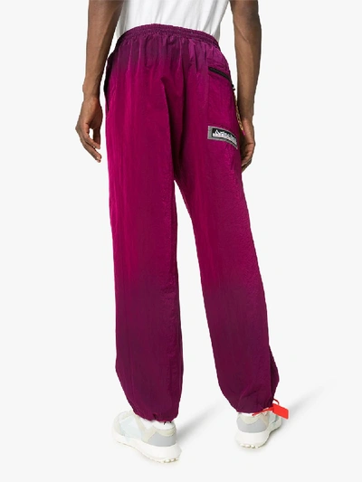 Shop Aries Ombré Dyed Sweatpants In Purple